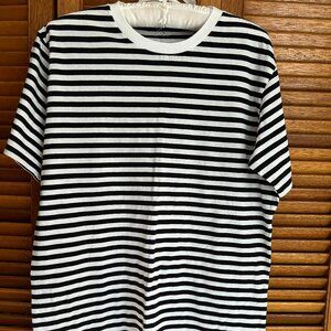 Muji striped cotton t-shirt, men's M